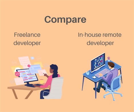 hire freelance developers vs in-house remote developers